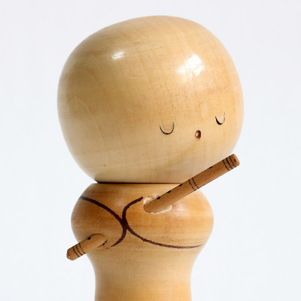 creative kokeshi by sekiguchi sansaku flute face