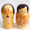 Vintage Kokeshi Doll Set Spring and Autumn by Sadao Kishi