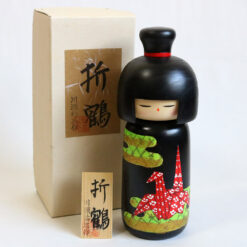 Vintage Creative Kokeshi Doll By Yuji Kawase Origami Crane 21cm