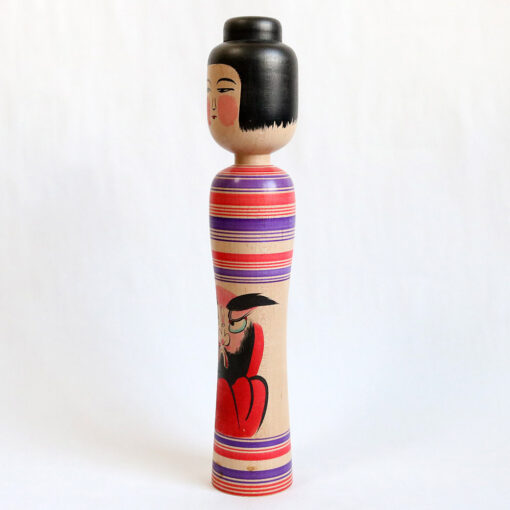 Vintage Traditional Tsugaru Kokeshi By Sato Zenni Left