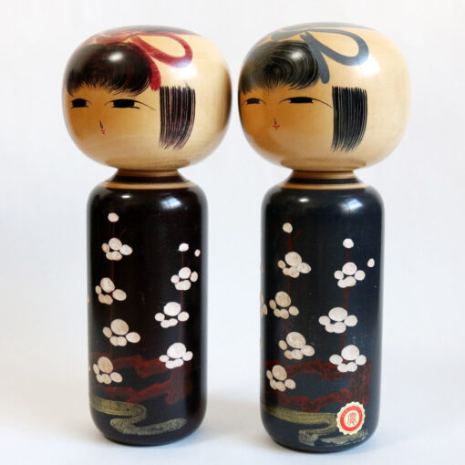 Vintage Kokeshi Set By Isao Sasaki Left