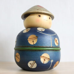 Kokeshi Vintage Doll By Sekiguchi Sansaku Bells Front