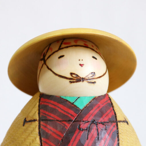 Vintage Kokeshi Doll by Sekiguchi Sansaku Fellow Traveler Face