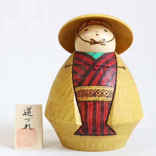 Vintage Kokeshi Doll by Sekiguchi Sansaku Fellow Traveler Front