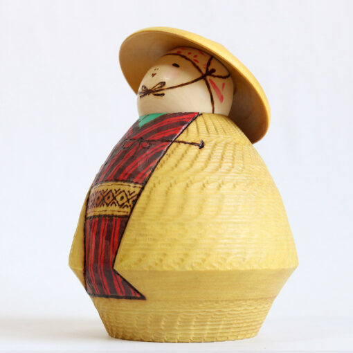 Vintage Kokeshi Doll by Sekiguchi Sansaku Fellow Traveler Left