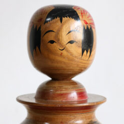 Big Traditional Nemariko Kokeshi By Okazaki Yasuo Face