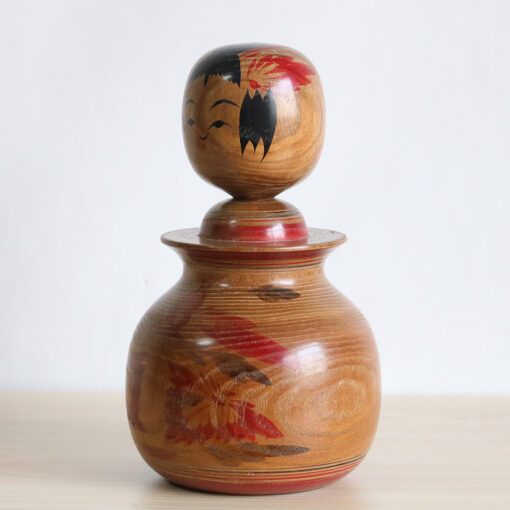 Big Traditional Nemariko Kokeshi By Okazaki Yasuo Left