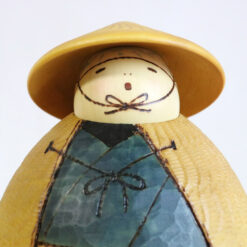 Vintage Kokeshi Doll by Sekiguchi Sansaku Over The Mountain Face