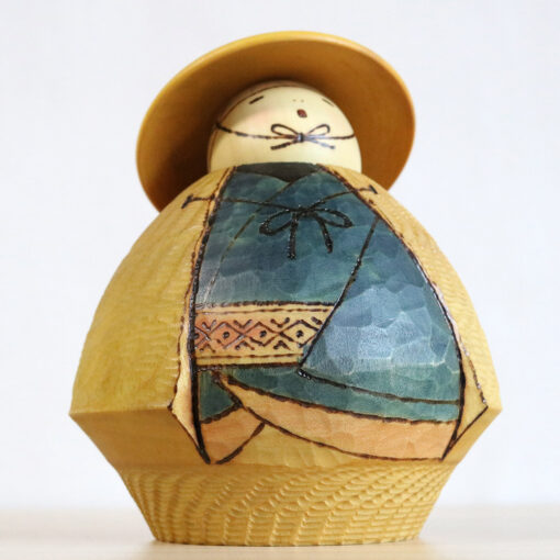 Vintage Kokeshi Doll by Sekiguchi Sansaku Over The Mountain Front