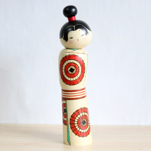 Vintage Kokeshi Doll By Sekiguchi Sansaku Rain 37cm