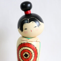 Vintage Kokeshi Doll By Sekiguchi Sansaku Rain 37cm Face