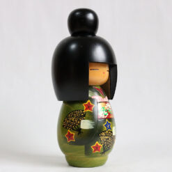 Green Japanese Kokeshi Doll By Keiji Right