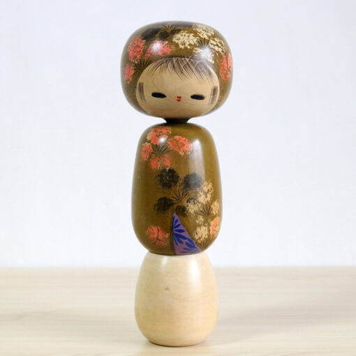 Kato Masami Floral Kokeshi Doll