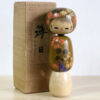 Kato Masami Floral Kokeshi Doll With Box