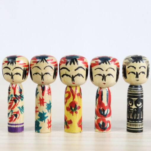 Miniature Kokeshi Dolls