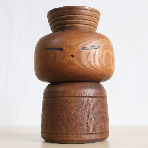 Vintage Kokeshi By Yamanaka Sanpei In Natural Wood Color Front