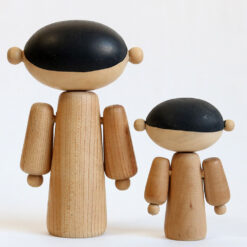 Back of a Kokeshi Doll Set By Hideo Ishiahra