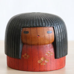 Red Vintage Kokeshi Doll By Sanpei