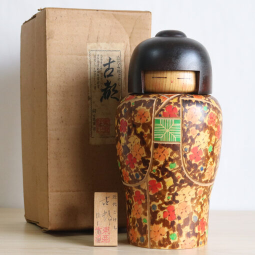 Colorful Vintage Kokeshi By Sekiguchi Toa Koto With Box
