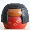 Red Vintage Kokeshi Doll By Artist Yamanaka Sanpei Front