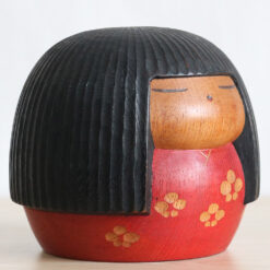 Red Vintage Kokeshi Doll By Artist Yamanaka Sanpei Right