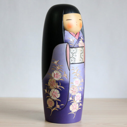 Exclusive Purple Kokeshi Doll By Kaoru Nozawa Right