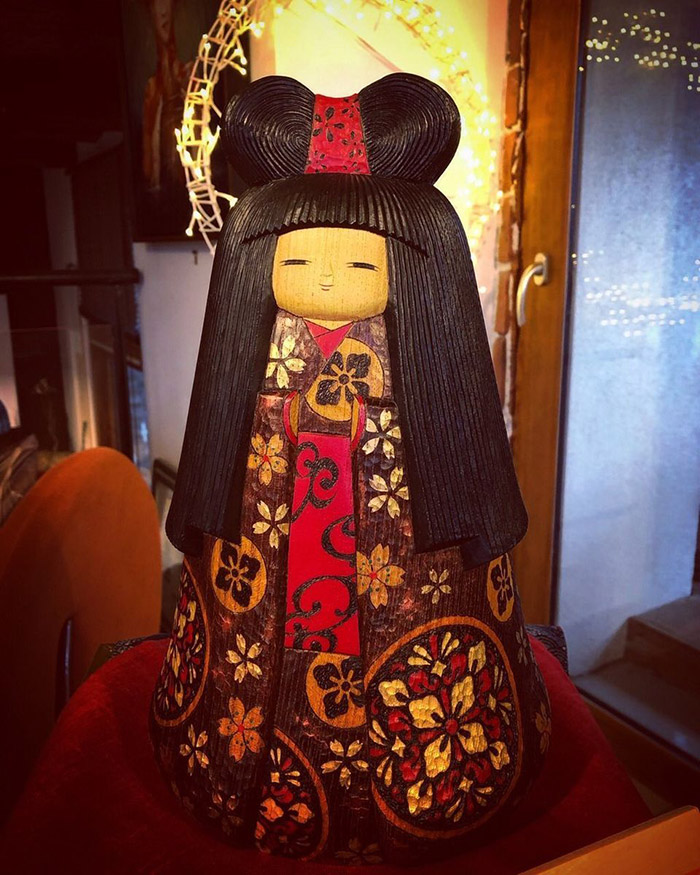  Spring Comes  Handmade in Japan  giapponese Kokeshi Doll  