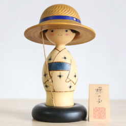 Sekiguchi Sansaku Chirping Of Cicadas Boy Kokeshi Doll