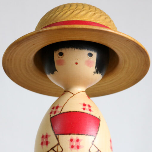 Sekiguchi Sansaku Chirping Of Cicadas Girl Kokeshi Doll Face