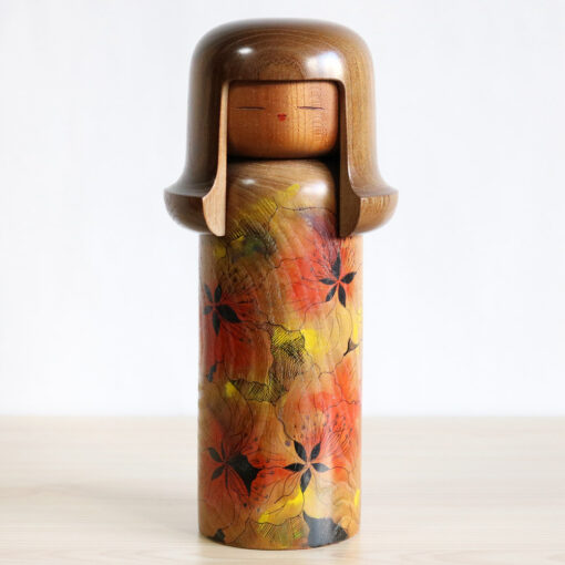 Kato Masami Floral Vintage Kokeshi Doll