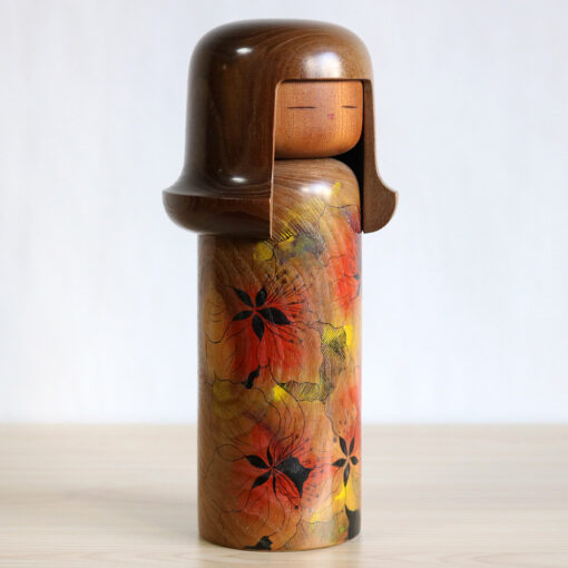 Kato Masami Floral Vintage Kokeshi Doll Right