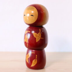 Sadao Kishi Red Vintage Kokeshi Doll Left