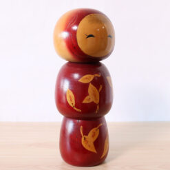 Sadao Kishi Red Vintage Kokeshi Doll Right