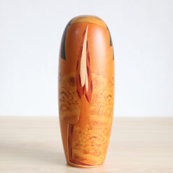 Sato Suigai Orange Vintage Kokeshi Doll