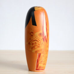 Sato Suigai Orange Vintage Kokeshi Doll Right