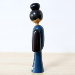 Miyashita Hajime Blue Vintage Kokeshi Doll Back