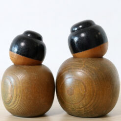 Sato Suigai Pair Kokeshi Dolls Back