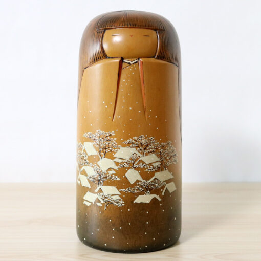 Usaburo Vintage Kokeshi Doll Snowy Village