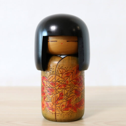 Vintage Autumn Kokeshi Doll By Kisaku