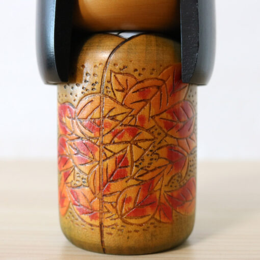 Vintage Autumn Kokeshi Doll By Kisaku Body