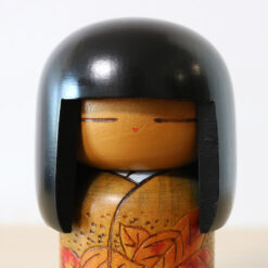 Vintage Autumn Kokeshi Doll By Kisaku Face