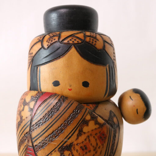 Vintage Komori Kokeshi By Kobayashi Inosuke Face