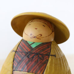 Sekiguchi Sansaku Vintage Kokeshi Doll Fellow Traveler Face