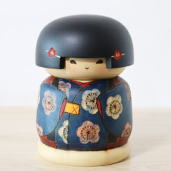 Sekiguchi Sansaku Vintage Kokeshi Doll Flower Pin Front