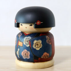 Sekiguchi Sansaku Vintage Kokeshi Doll Flower Pin Left