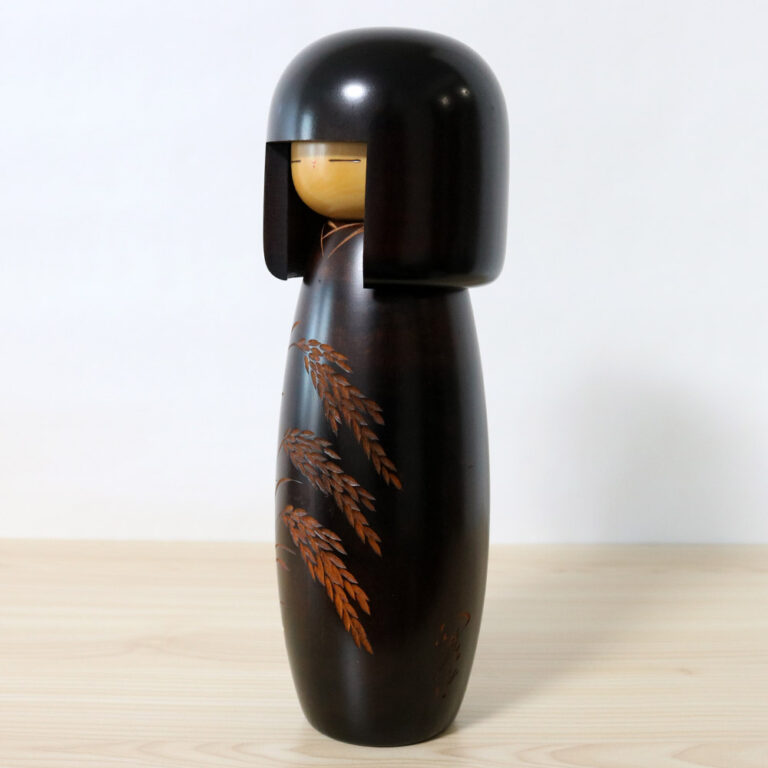Poupée Kokeshi Japonaise Usaburo - Ninja Mystérieux - Bois Artisanal Fabriqué à La Main Au Japon