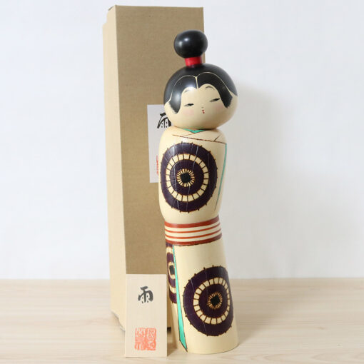 Sekiguchi Sansaku Kokeshi Doll Rain Purple