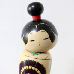 Sekiguchi Sansaku Kokeshi Doll Rain Purple Face