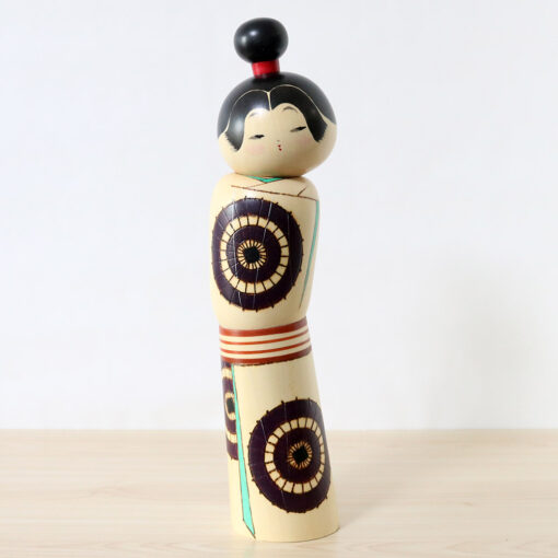 Sekiguchi Sansaku Kokeshi Doll Rain Purple Front