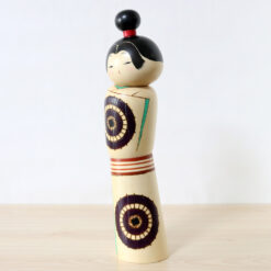 Sekiguchi Sansaku Kokeshi Doll Rain Purple Left